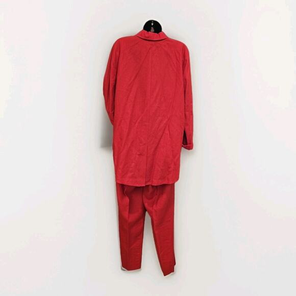 Real Clothes by Saks Fifth Avenue Women's 2-Piece Red Size‎ L/M Linen Tunic Set - Picture 4 of 13